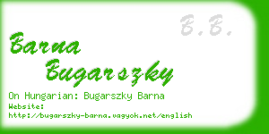 barna bugarszky business card